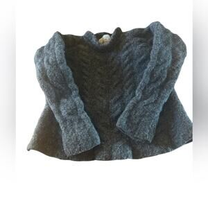 ARAN SWEATER MARKET 100% NERINO WOOL KIDS LONG SLEEVE MOCK TURTLE BECK SWEATER